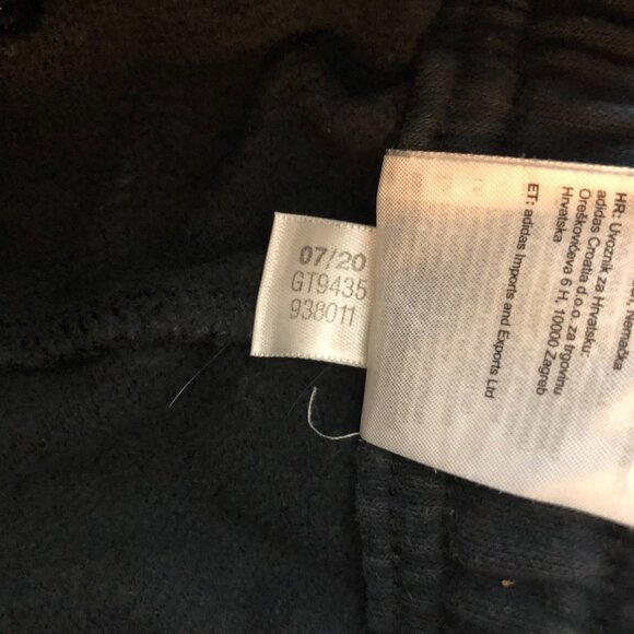 Adidas Mens Black Jogger Sweatpants White Stripes Size M - Picture 6 of 6